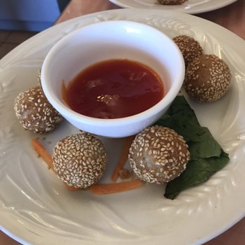 Jim's Chinese Restaurant - Free appetizer # 1 fried Michu balls with crispy sesame seeds outside and red bean paste on the inside - Chinese Near Me - Seaside, California Jim's Chinese Restaurant - Free appetizer # 1 fried Michu balls with crispy sesame seeds outside and red bean paste on the inside - Chinese Near Me - Seaside, California