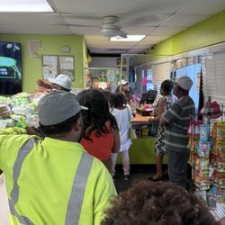 D & D Meats & Take-Out Restuarant - Long line and inside look