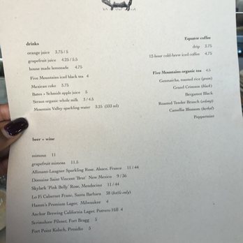 Plow - Drink menu - Breakfast & Brunch Near Me - San Francisco, California Plow - Drink menu - Breakfast & Brunch Near Me - San Francisco, California