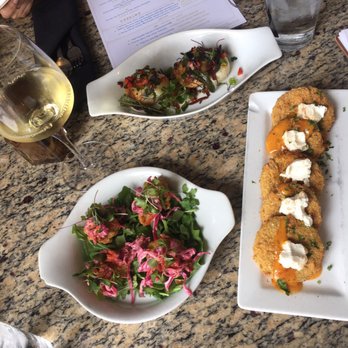 Lucille's - Fried Green Tomatoes, Chicken Fried Oysters (4), Seared Scallop Appetizer - New American Near Me - Houston, Texas Lucille's - Fried Green Tomatoes, Chicken Fried Oysters (4), Seared Scallop Appetizer - New American Near Me - Houston, Texas