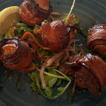 Bluefish River Tavern - Bacon wrapped SCALLOPS & BACON - Seafood Near Me - Duxbury, Massachusetts Bluefish River Tavern - Bacon wrapped SCALLOPS & BACON - Seafood Near Me - Duxbury, Massachusetts