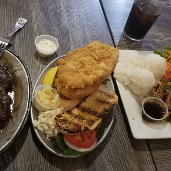 Da Kitchen Maui - Ribeye cooked to order, perfect. Fish sandwich excellent.  Korean chicken was ok, katsu chicken was way better. Fresh lemonade. - Hawaiian Near Me - Kihei, Hawaii