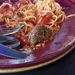 Overcooked meatball
