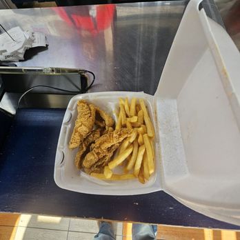 JJ Fish & Chicken - I ordered a four-piece fish perch, but instead I got two pieces that were cut in half. - American Near Me - Lancaster, Texas JJ Fish & Chicken - I ordered a four-piece fish perch, but instead I got two pieces that were cut in half. - American Near Me - Lancaster, Texas