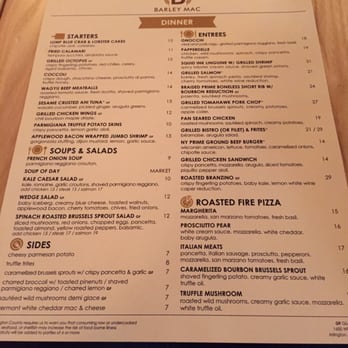 Barley Mac - Menu - Bars Near Me - Arlington, Virginia Barley Mac - Menu - Bars Near Me - Arlington, Virginia