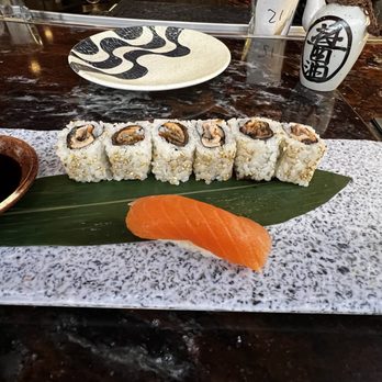 Sushisamba - Salmon Skin Roll and one piece of Sake (Salmon)* - Asian Fusion Near Me - Las Vegas, Nevada