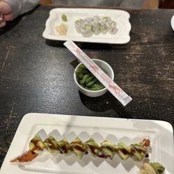 Yoi Yoi Japanese Steakhouse & Sushi - California Roll & Caterpillar Roll with Edamame