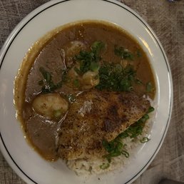 Étouffée with gold tile filet Étouffée with gold tile filet