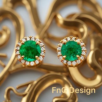 Féb & Gar Design - 1.00 Carat Colombian Emerald F1 (Certified) & 0.26 Carats Diamonds VS2 Set In 18 Karat Yellow Gold - Jewelry Near Me - Westminster, California Féb & Gar Design - 1.00 Carat Colombian Emerald F1 (Certified) & 0.26 Carats Diamonds VS2 Set In 18 Karat Yellow Gold - Jewelry Near Me - Westminster, California