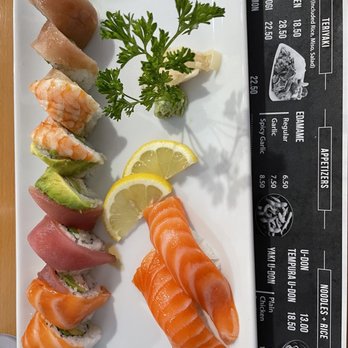 Tokyo 1 - Rainbow roll and salmon sushi. Melt in your mouth. - Sushi Bars Near Me - Midland, Texas
