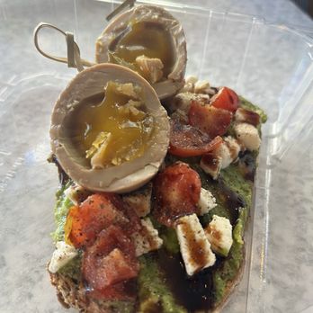 Skybound Coffee & Dessert Lounge - Avocado toast with a ramen soft boiled egg - Desserts Near Me - San Diego, California