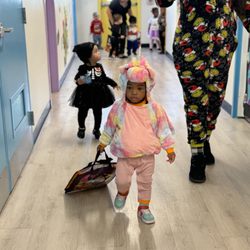 The Learning Experience - Las Vegas Enterprise - Trick or Treating around the building.