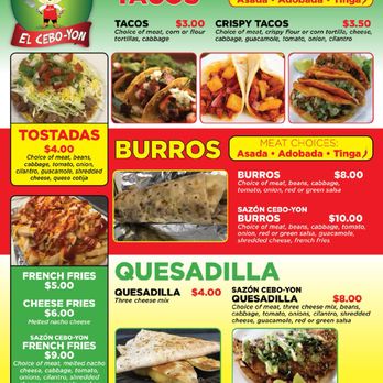 Sazon El Cebo-Yon - New menu - Mexican Near Me