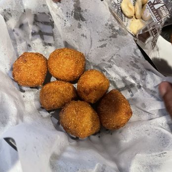 Shaking Seafood - Hush puppies (good) - Seafood Near Me - Dorchester, Massachusetts Shaking Seafood - Hush puppies (good) - Seafood Near Me - Dorchester, Massachusetts