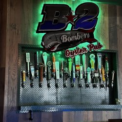 B-2 Bombers Oyster Pub - Company logo and beer on tap