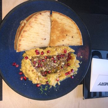 Bronzeville Winery - We had to give our compliments to the Chef. This is the brown butter hummus, works so well with the corn and pomegranate. - New American Near Me - Chicago, Illinois Bronzeville Winery - We had to give our compliments to the Chef. This is the brown butter hummus, works so well with the corn and pomegranate. - New American Near Me - Chicago, Illinois