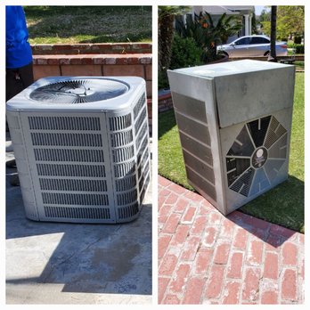 Air Flow Bros - Out with the 25 year old beast and in with the new efficient unit. - Heating & Air Conditioning/HVAC Near Me - Whittier, California Air Flow Bros - Out with the 25 year old beast and in with the new efficient unit. - Heating & Air Conditioning/HVAC Near Me - Whittier, California