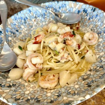 Lago - Seafood Linguine with white sauce - Italian Near Me - Las Vegas, Nevada