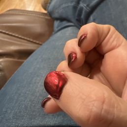 Ripple in the gel on my thumb. Ripple in the gel on my thumb.
