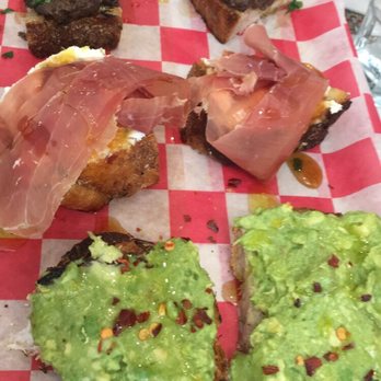 The Corner - Toast sampler- prosciutto ricotta was the best - Cafes Near Me - Montclair, New Jersey