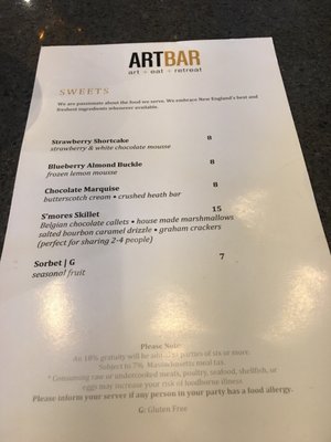 Menu photo 4 ArtBar Cambridge Cambridge, MA