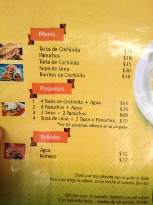 Menu photo 1 El Habanerito México, D.F., DIF