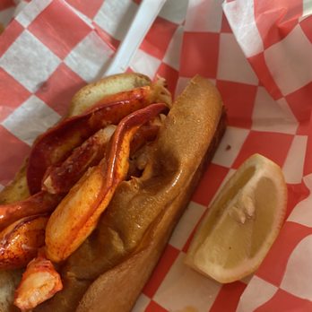 DJ’s Clam Shack - Hot lobster roll regular size. - Seafood Near Me - Huntington, New York DJ’s Clam Shack - Hot lobster roll regular size. - Seafood Near Me - Huntington, New York