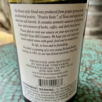 Becker Vineyards - Wine - Wine Tasting Room Near Me - Fredericksburg, Texas Becker Vineyards - Wine - Wine Tasting Room Near Me - Fredericksburg, Texas