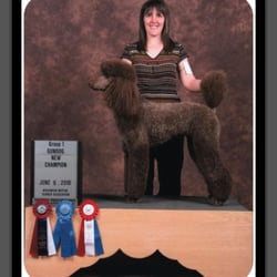 Kim's Canine Design - Owner, Kim Magdic, with her champion dog