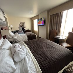 Northern Hotel - The room - little messy  we were on our way out