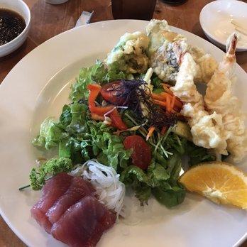 Miyo's Restaurant - Combination A - tempura & sashimi. - Izakaya Near Me - Hilo, Hawaii Miyo's Restaurant - Combination A - tempura & sashimi. - Izakaya Near Me - Hilo, Hawaii