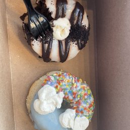 Pride doughnut and Oreo cheesecake doughnut Pride doughnut and Oreo cheesecake doughnut