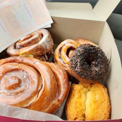 Jax Donut House - 6 donuts and lotto tickets.