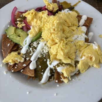 Sunny's Cafe - Chilaquiles (chips are premade but crunchy) - Breakfast & Brunch Near Me - Rancho Cucamonga, California Sunny's Cafe - Chilaquiles (chips are premade but crunchy) - Breakfast & Brunch Near Me - Rancho Cucamonga, California