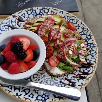 The 908 - caprese avo toast n berries - New American Near Me - Long Beach, California