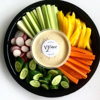 VJ Cuisine - Hummus & veggies platter - Caterers Near Me VJ Cuisine - Hummus & veggies platter - Caterers Near Me