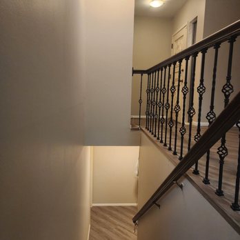 Painter ECol - This used to have blue striped and floral wall paper. And it was tricky to navigate with the steps and high ceiling. - Painters Near Me