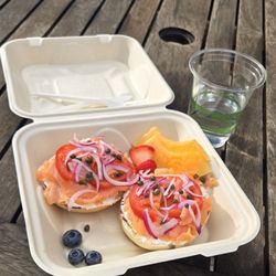 Lox and bagels - yum!