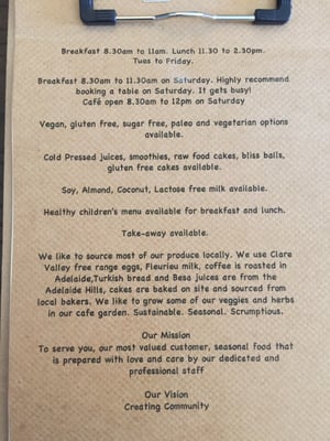 Menu photo 8 Five Little Figs Adelaide, SA