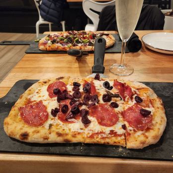 Hot Italian - Happy hour veggie and materazzi (salami and olives) with prosecco - Pizza Near Me - San Rafael, California