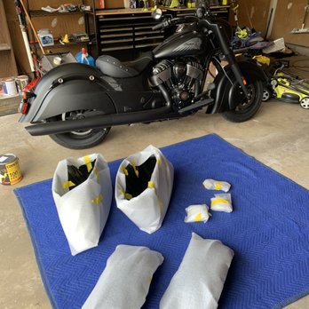 Alcalde Customs - Back from the shop, perfectly painted and wrapped - Motorcycle Repair Near Me - Wood Dale, Illinois