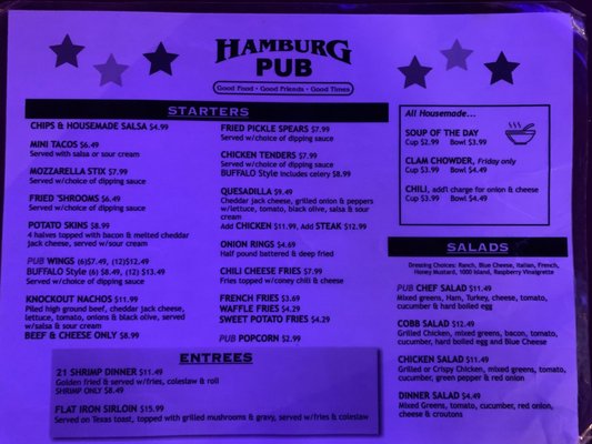 Menu photo 1 Hamburg Pub Hamburg, MI