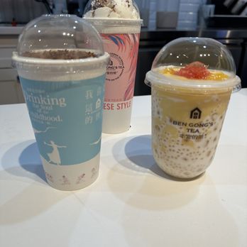 BenGong's Tea - Arcadia - Burnt caramel, peach oolong with milk top, mango sago - Bubble Tea Near Me - Arcadia, California BenGong's Tea - Arcadia - Burnt caramel, peach oolong with milk top, mango sago - Bubble Tea Near Me - Arcadia, California