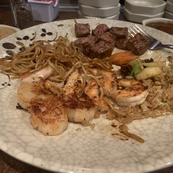 Mt Fuji - H13. Steak and Shrimp Hibachi Combo Dinner added on Scallops this was my first visit - Sushi Bars Near Me - Parker, Colorado