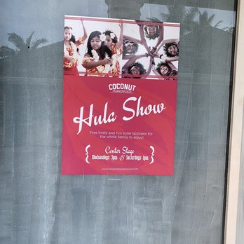 Coconut Marketplace - Hula complimentary show but I think the times on the ad is not correct. The store people told me the actual time - Shopping Centers Near Me - Kapaʻa, Hawaii Coconut Marketplace - Hula complimentary show but I think the times on the ad is not correct. The store people told me the actual time - Shopping Centers Near Me - Kapaʻa, Hawaii