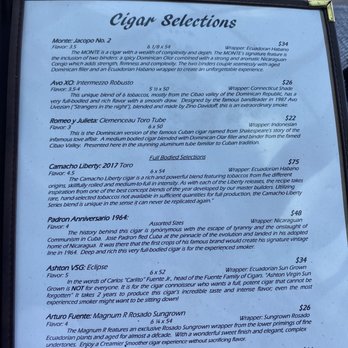 Artisan Beach House - Cigar menu - American Near Me - Bal Harbour, Florida Artisan Beach House - Cigar menu - American Near Me - Bal Harbour, Florida