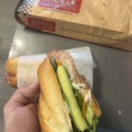 This was the Classic combo Banh Mi sandwich. This was the Classic combo Banh Mi sandwich.