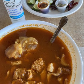 La Palapa - Menudo served with optional chile, oregano, onion, lemons, and cilantro. - Mexican Near Me - Redwood Valley, California La Palapa - Menudo served with optional chile, oregano, onion, lemons, and cilantro. - Mexican Near Me - Redwood Valley, California