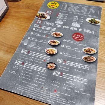Hey Noodles - Menu page 1. - Noodles Near Me - Scarborough, Ontario