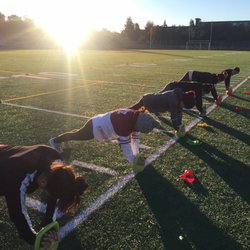 Buns & Guns Bootcamps - Holding a plank on a kettle bell! That's talent! Great job ladies.